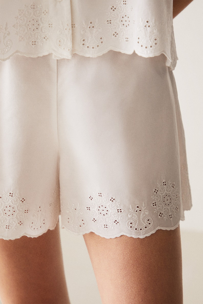 Embroidered Shorts from Zara