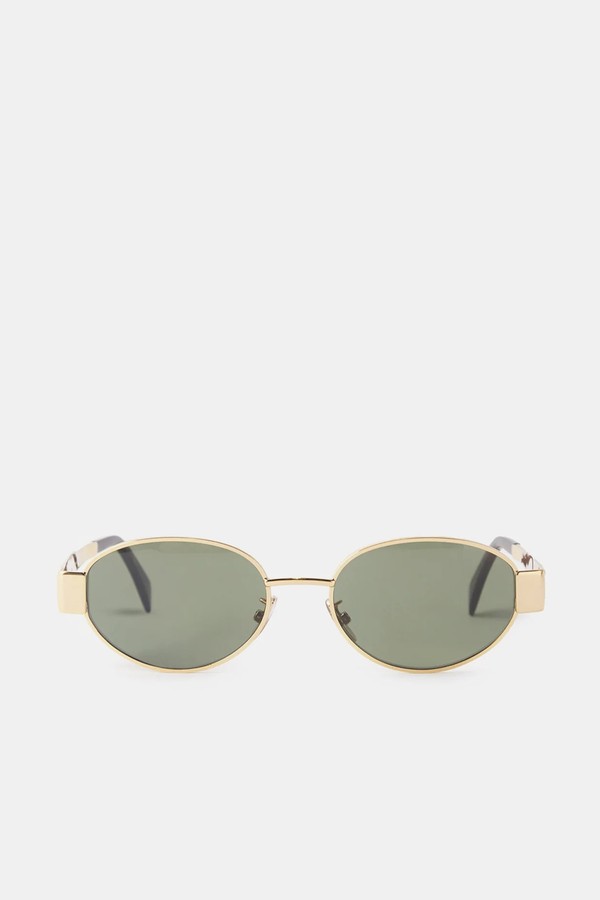 Triomphe Round Metal Sunglasses from Celine Eyewear