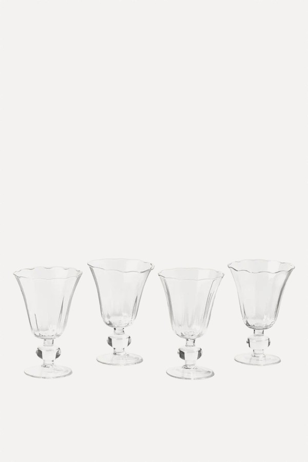 Mouth-Blown Wine Glasses Tulya, Set of 4