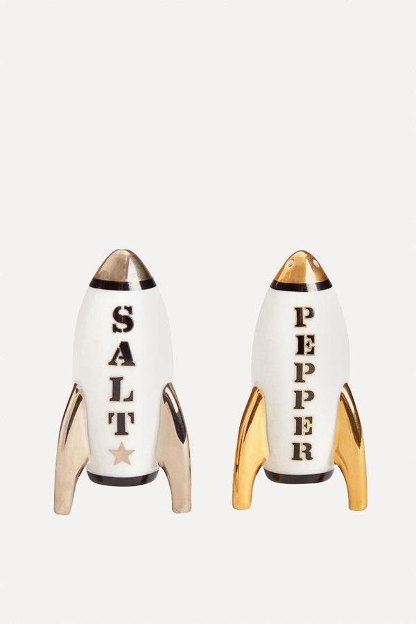 Apollo Porcelain Salt & Pepper Shaker Set from Jonathan Adler