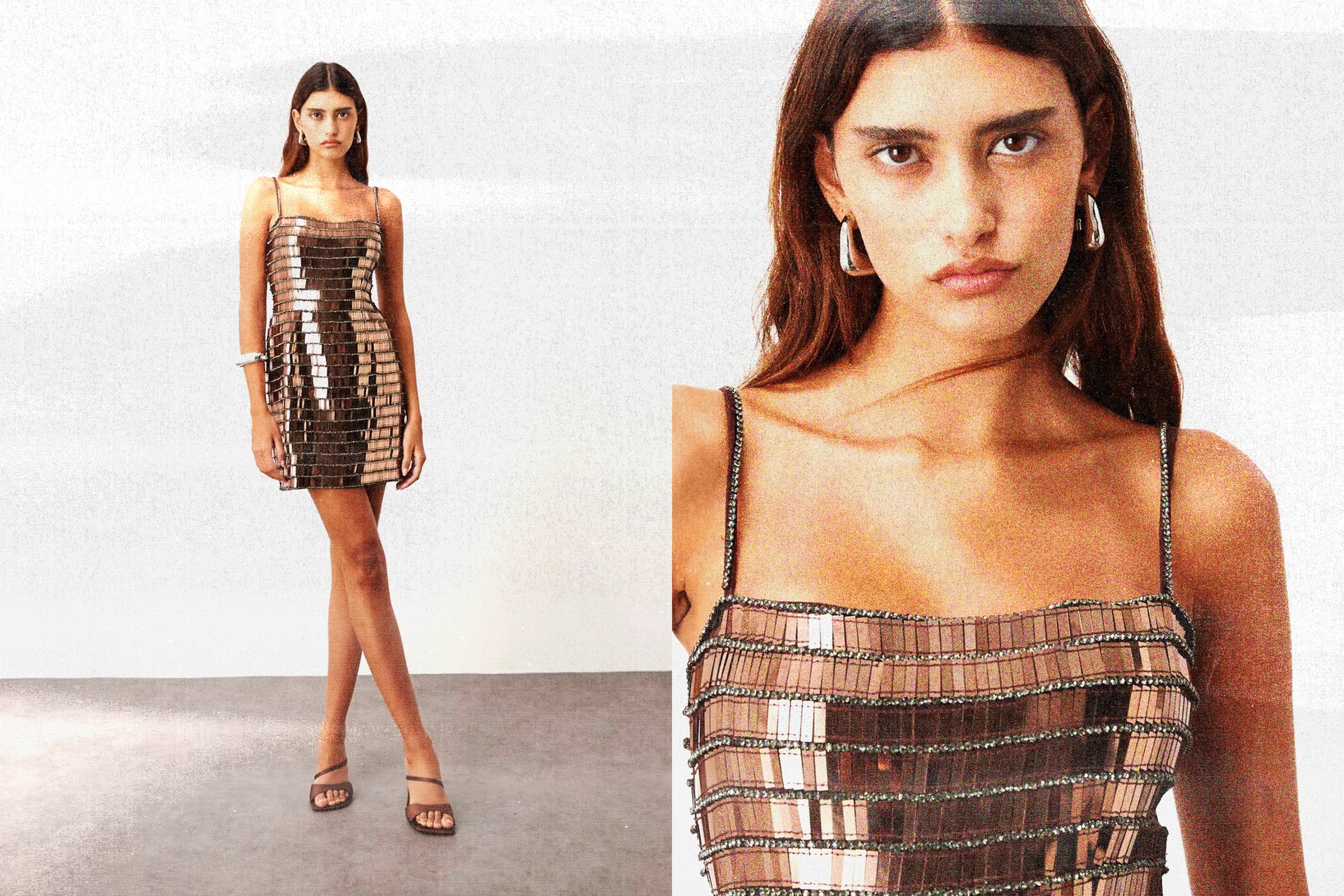 Linear Encrusted Cami Mini Dress  from ARRANGE 
