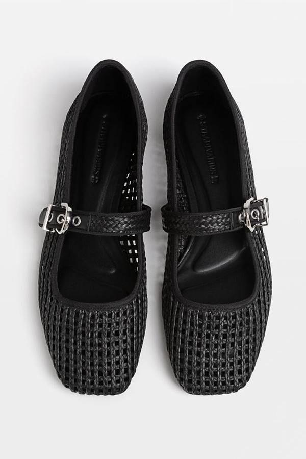 Mesh Ballerinas With Buckle from Stradivarius