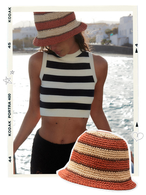 Crochet Bucket Hat from Zara