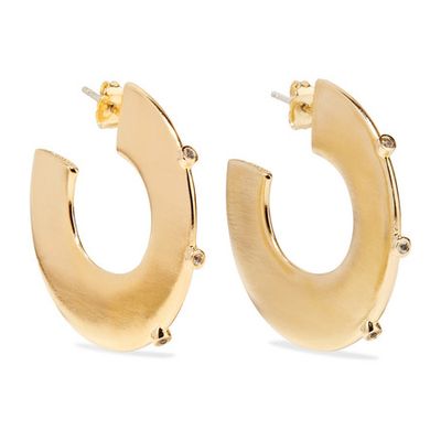 Joni Gold Plated Topaz Hoop Earrings from Elizabeth & James