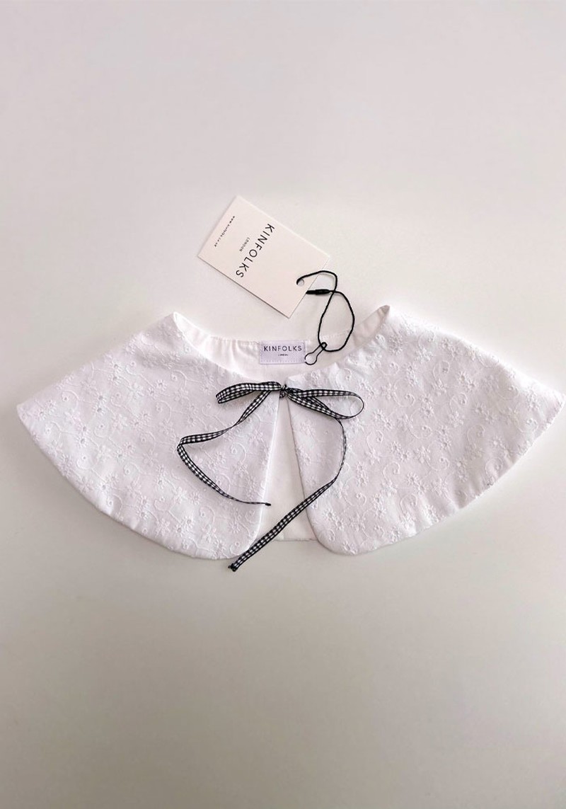Embroidered Gingham Collar from Kinfolks