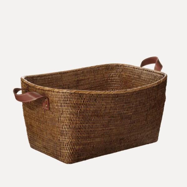 Large Fairfax Rattan Basket from OKA