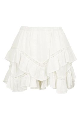  Jocadia White Ruffled Gauze Shorts from Isabel Marant 