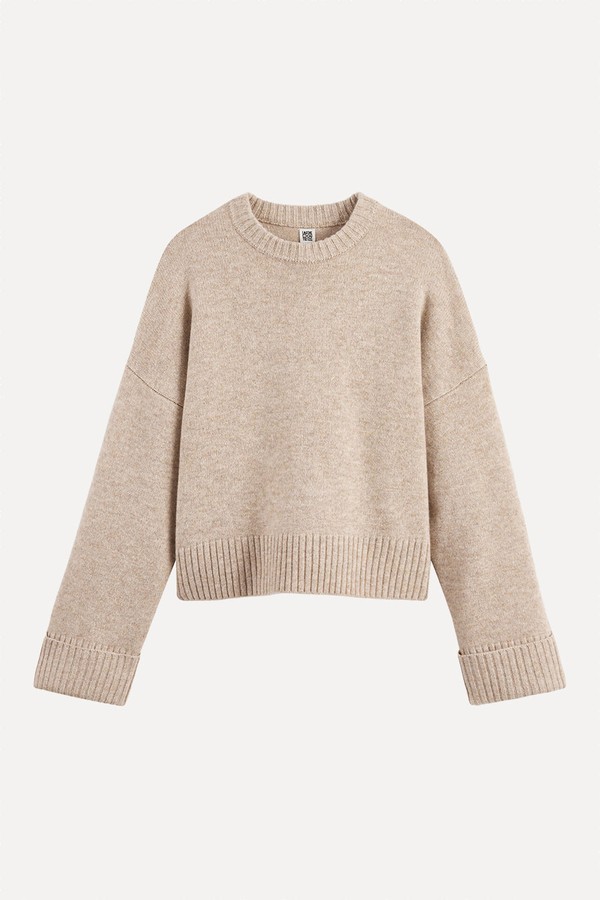 Knitted Wool Jumper With Round Neck from La Redoute