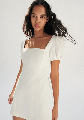 Linen Blend Short Dress from Zara