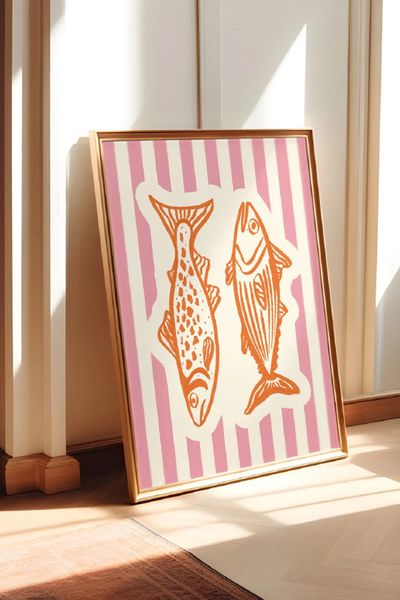 Retro Fish Wall Art Print, From £10 | SleepyDiscoDesigns