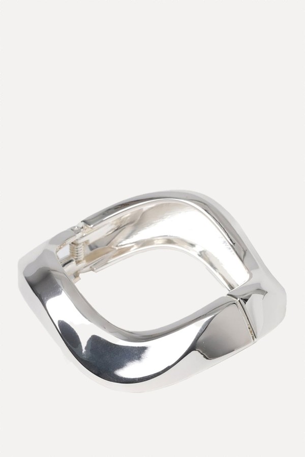 Silver Tone Hinged Bangle from Marks & Spencer