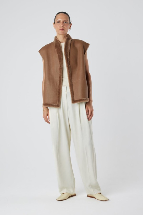 Boxy Shearling Gilet from Gushlow & Cole