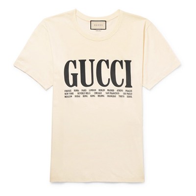 Printed Cotton Jersey T Shirt from Gucci