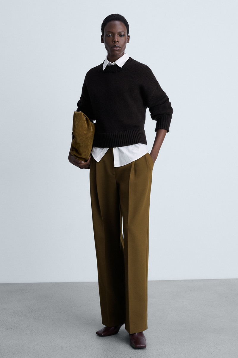 Straight-Fit Pleated Trousers from MANGO