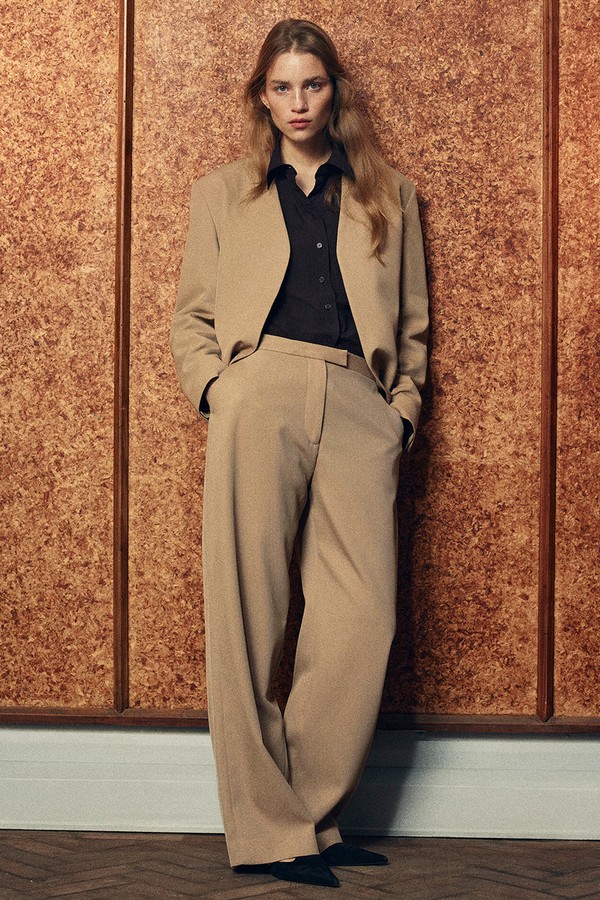 Wool-Twill Straight-Leg Trousers from COS