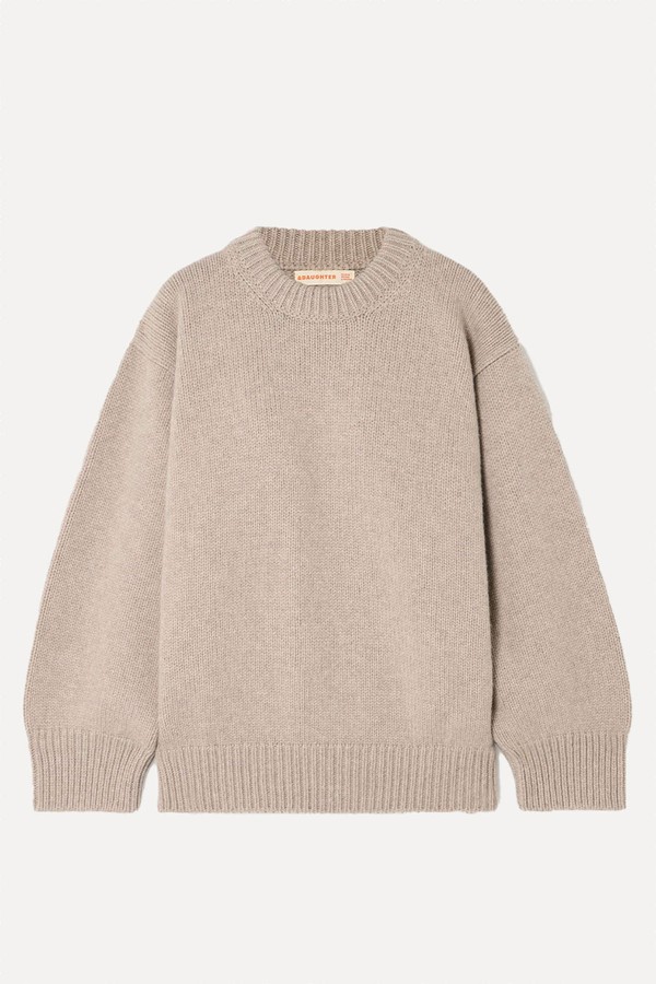 Caragh Oversized Cropped Wool Sweater from &Daughter