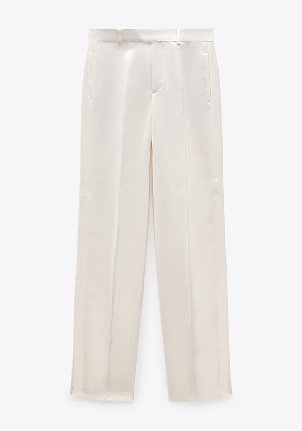 The Masculine Low-Rise Satin Trousers