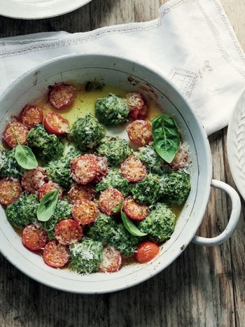 Baked Spinach & Ricotta Gnudi