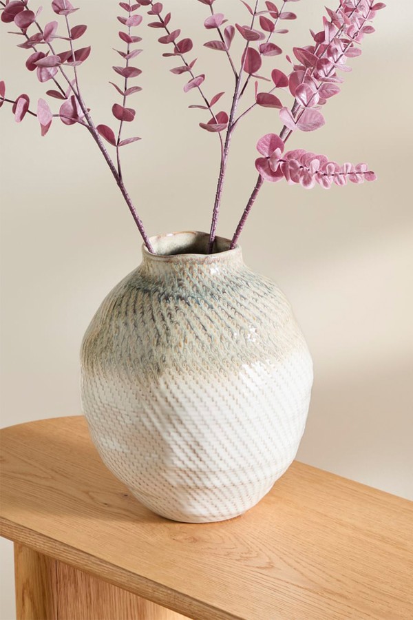 Reactive Glaze Textured Ceramic Vase from Marks & Spencer