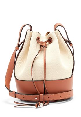 Balloon Small Canvas And Leather Shoulder Bag