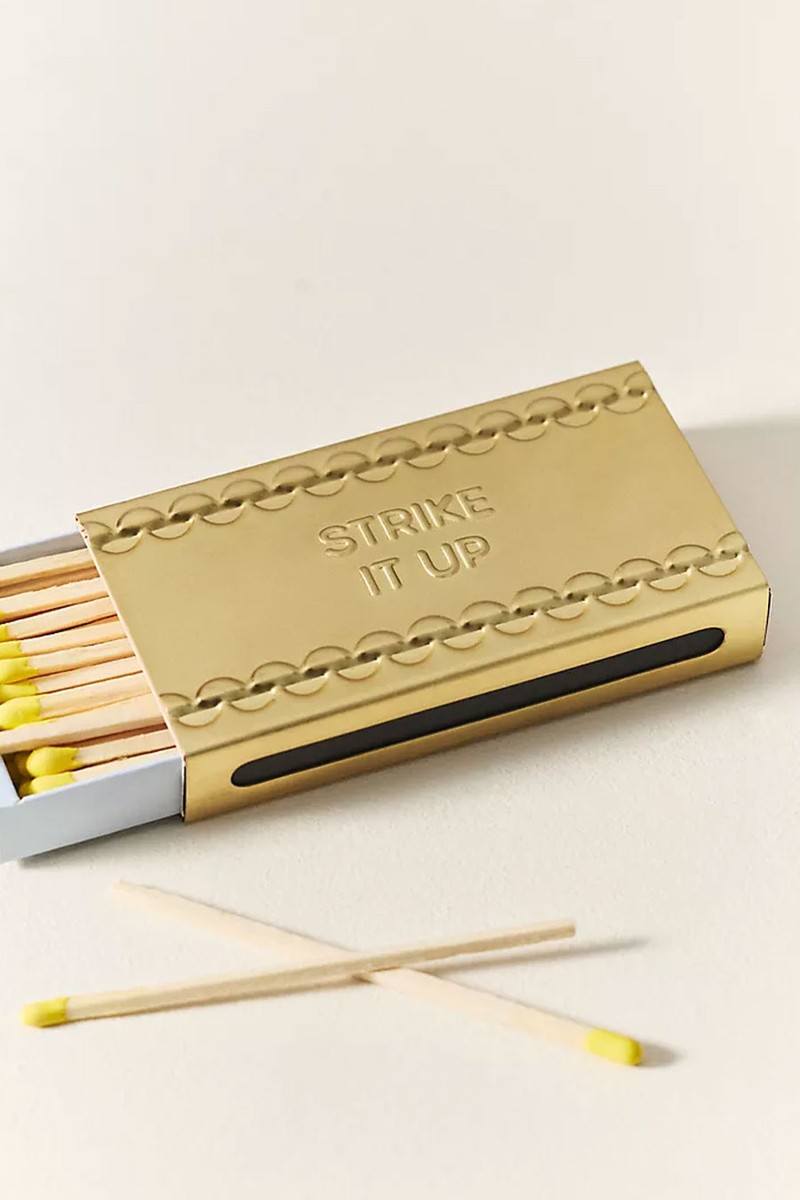 Strike It Up Metal Matchbox Sleeve from Anthropologie
