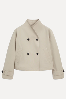 Short Trench Coat With Wraparound Collar from Massimo Dutti