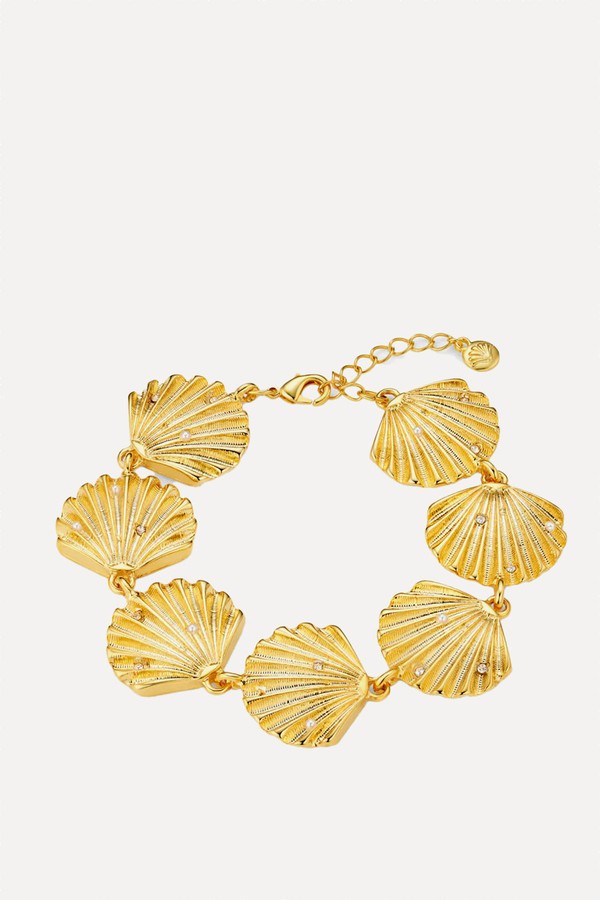 Statement Embellished Shell Bracelet from Orelia