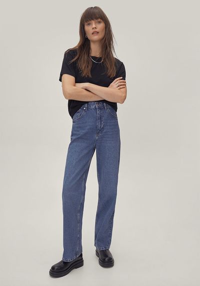 High Waisted Straight Leg Jeans