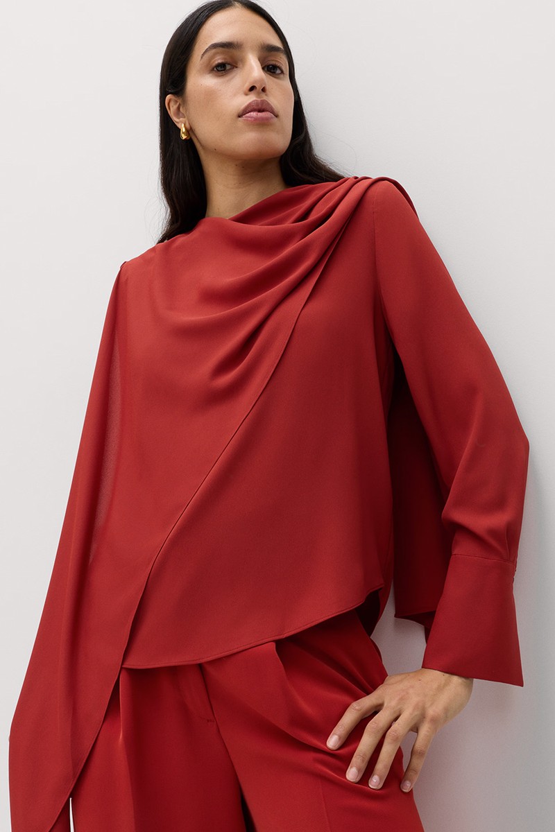 Draped Detail Cowl Neck Top from Marks & Spencer