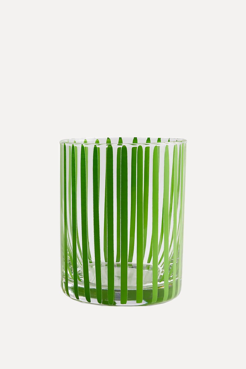 Striped Tumbler Glass from Dunelm