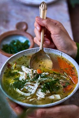 Chicken Soup For The Soul With Gram Dumplings