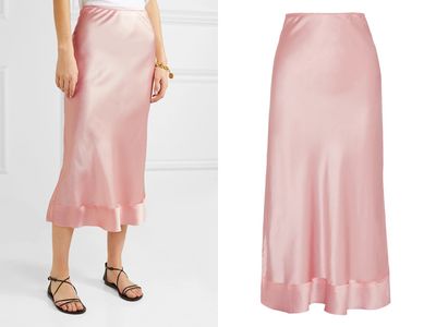 Stella Silk-Satin Midi Skirt from Lee Mathews