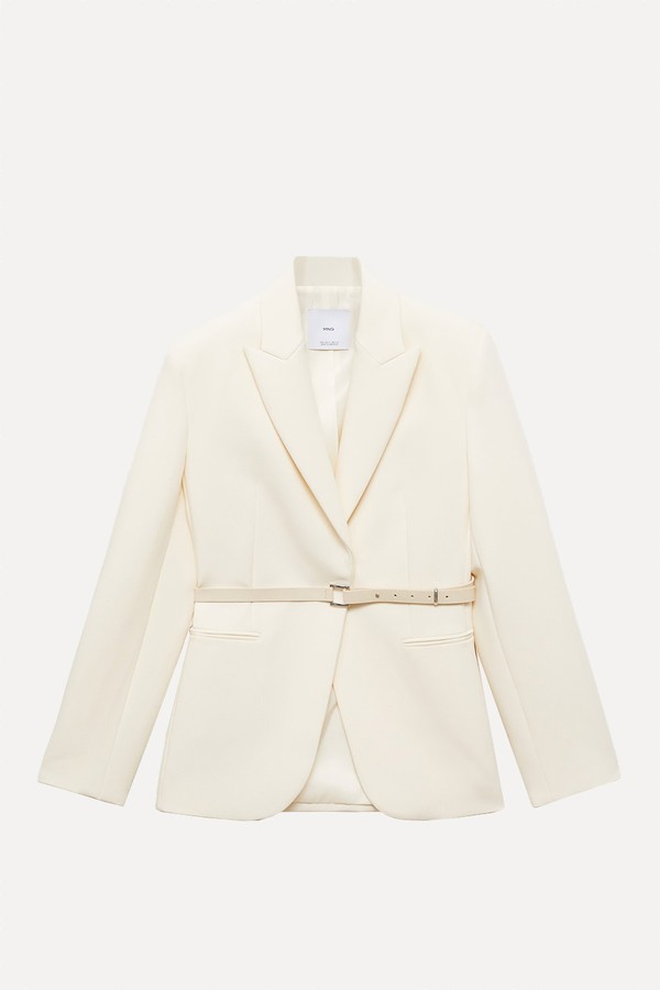 Belt Structured Blazer from Mango