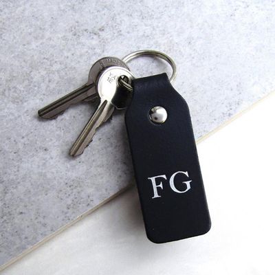 Handmade Personalised Leather Keyring from ParkerandcoUK