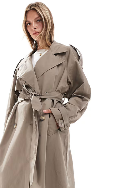 Maxi Trench Coat from Bershka