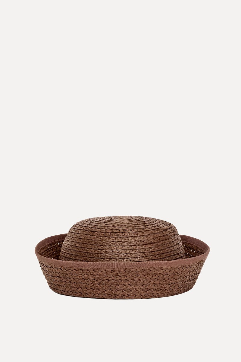 Folded-Brim Straw Hat from arket