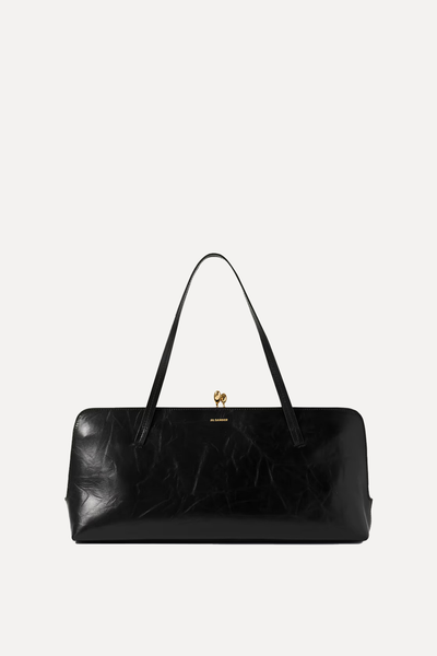 Crinkled-Leather Tote from Jil Sander