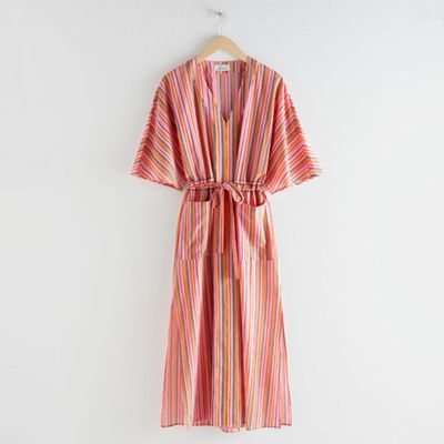 Striped Cotton Midi Dress from & Other Stories