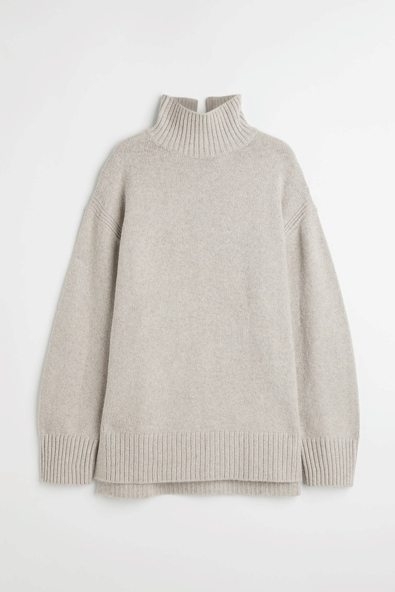 Cashmere-Mix Polo-Neck Jumper from H&M