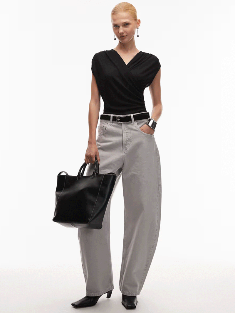 Soft Jersey Drape Wrap Bodysuit from ASOS DESIGN