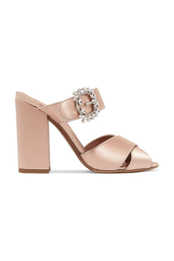 Reyner Embellished Satin Sandals from Tabitha Simmons
