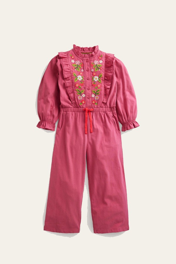 Embroidered Jersey Jumpsuit