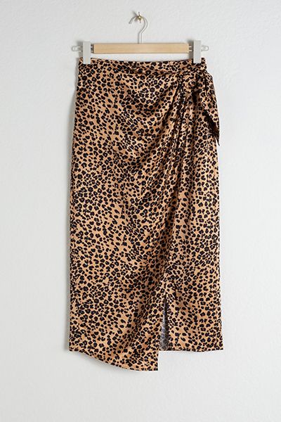 Satin Leopard Sarong Skirt from & Other Stories