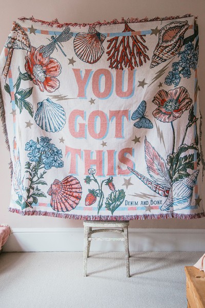 You Got This Woven Cotton Throw from Denim & Bone