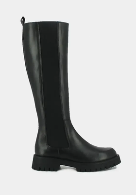 Rebel Leather Elasticated Knee-High Boots from Jonak