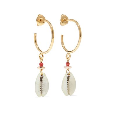 Gold-Tone Shell Earrings from Isabel Marant