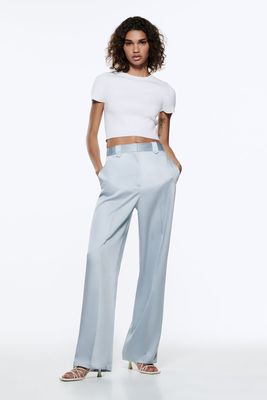 Masculine Satin Trousers from Zara
