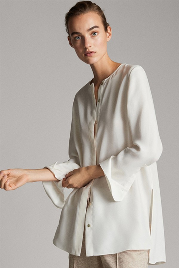 Oversized Cupro Blouse