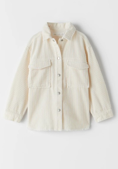 Frayed Corduroy Overshirt from Zara