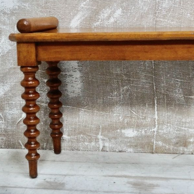 Victorian Oak Bobbin Turned Bench from Clubhouse Interiors